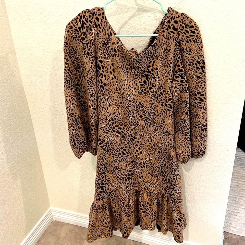 Anthropologie MaEVE leopard dress